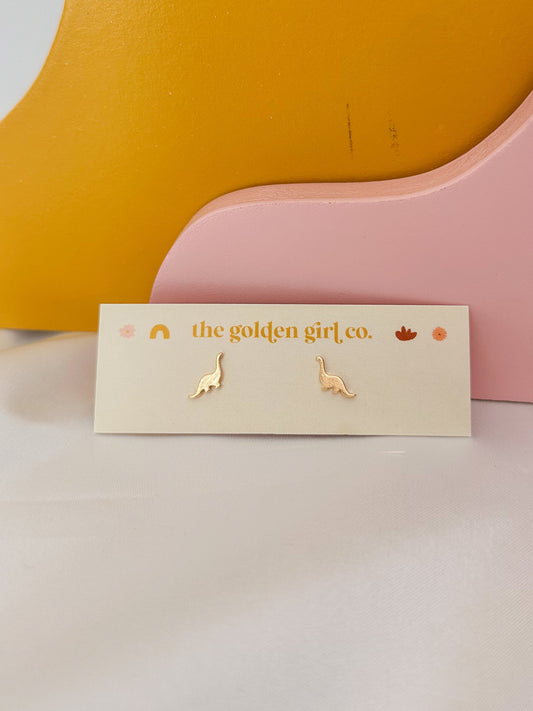 Gold Dino Studs