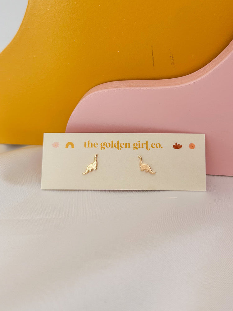 Gold Dino Studs