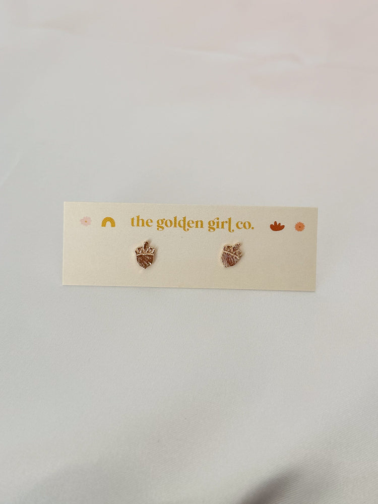 Gold Acorn Studs