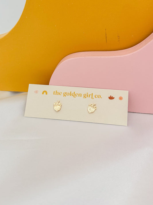 Gold Acorn Studs