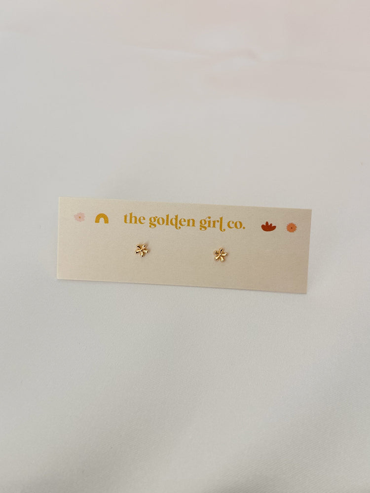Gold Mini Flower Studs