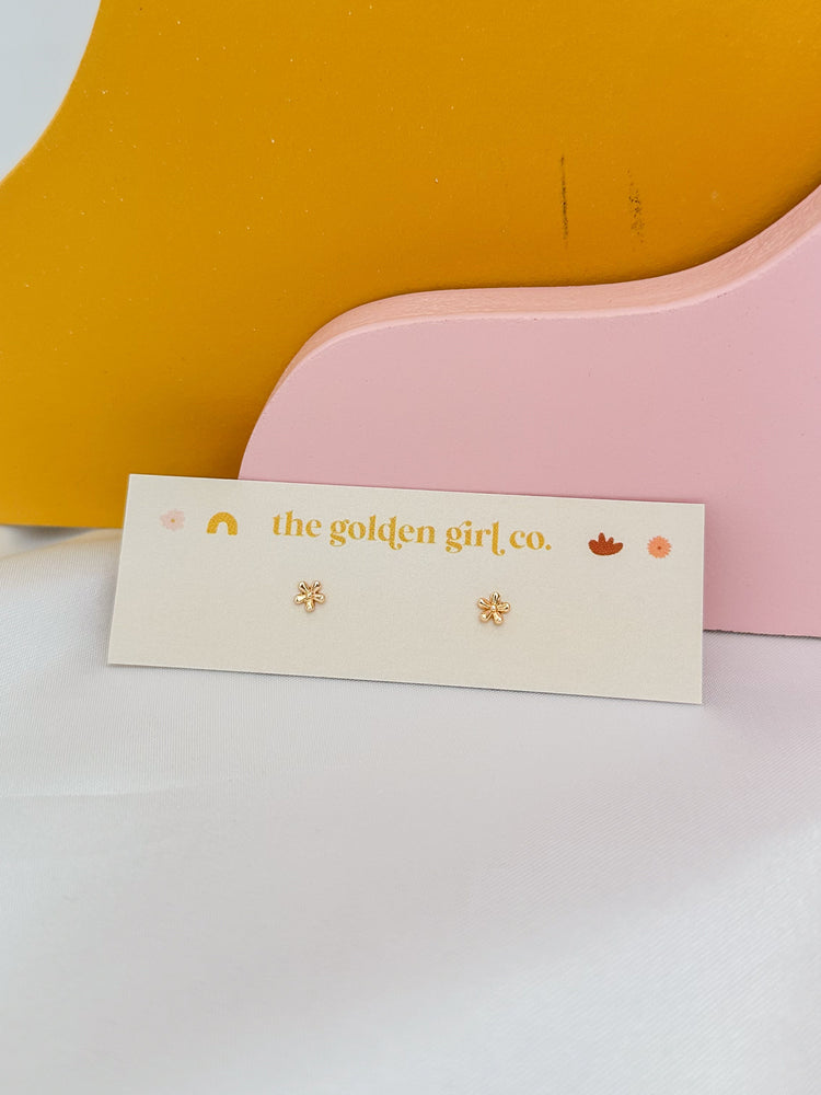 Gold Mini Flower Studs