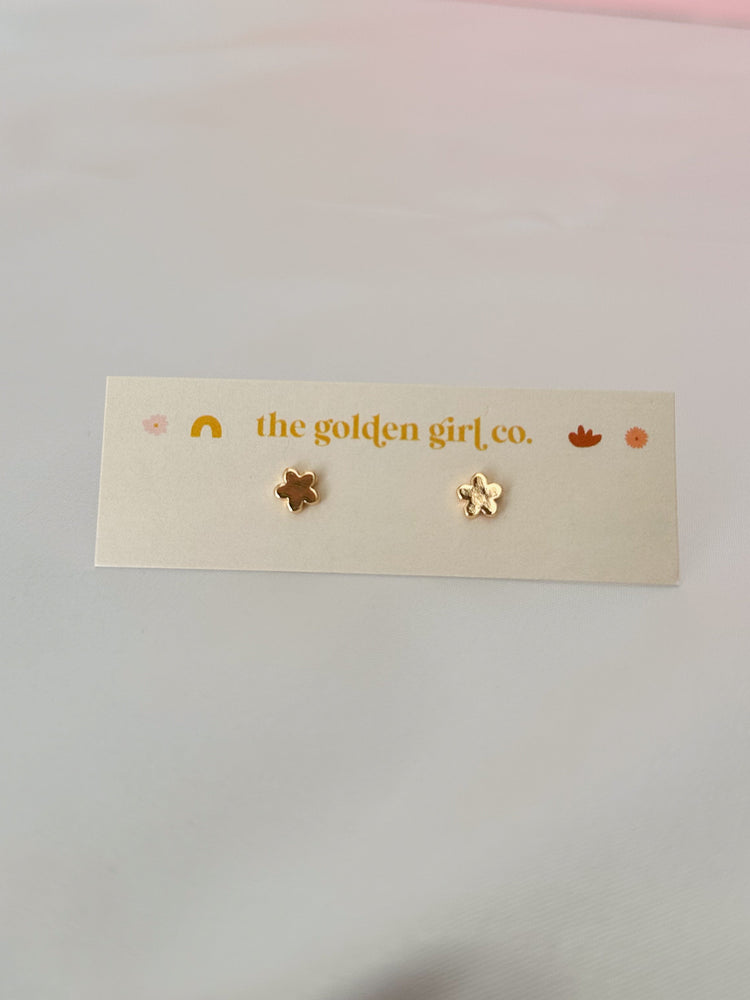 Gold Flower Studs