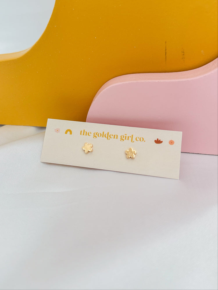 Gold Flower Studs