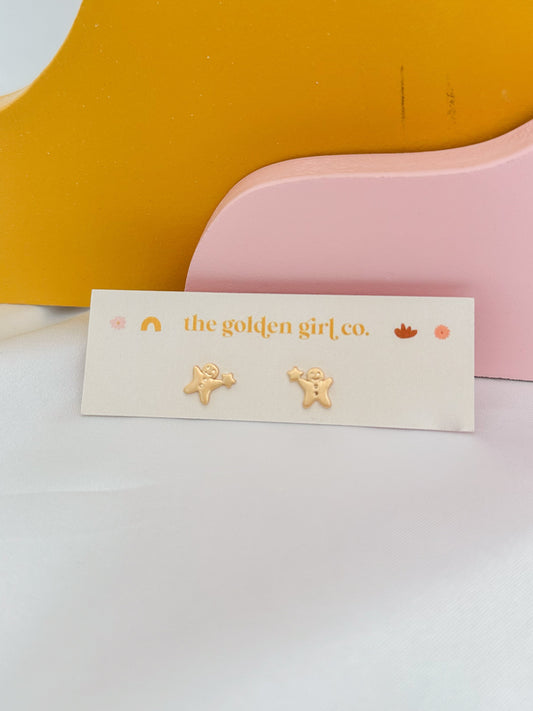 Gold Gingerbread Stud