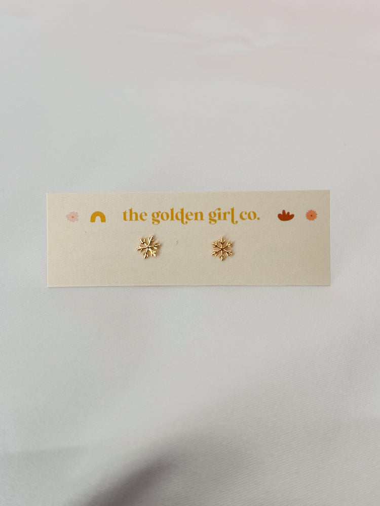 Gold Snowflake Stud