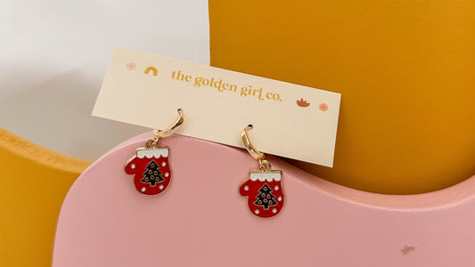 Winter Mitten Huggie Hoops