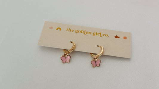 Butterfly Huggie Hoops