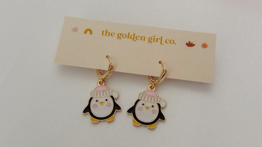 Penguin Huggie Hoops