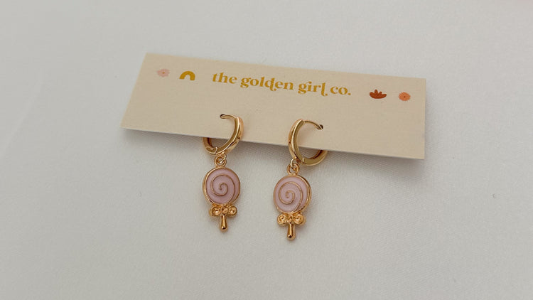 Lollipop Huggie Hoops