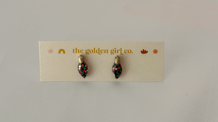 Classic Christmas Bulb Studs
