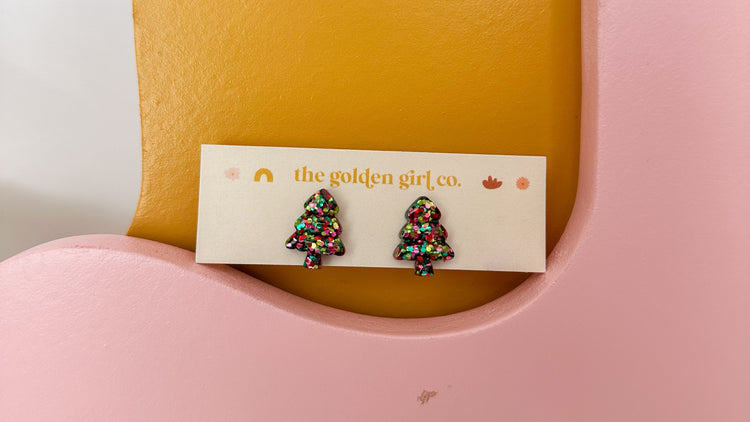 Cutie Christmas Tree Studs