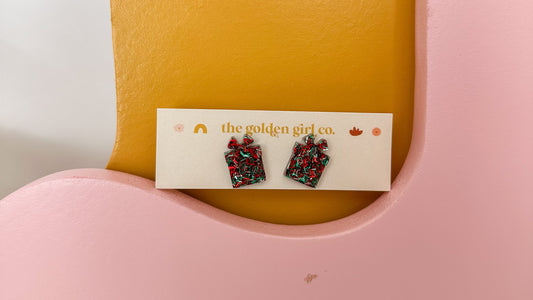 Tinsel Town Present Tree Studs