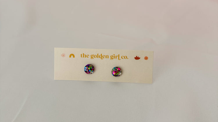 Party Glitter Studs