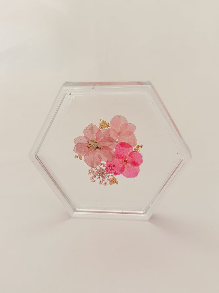 Pink Floral Coaster
