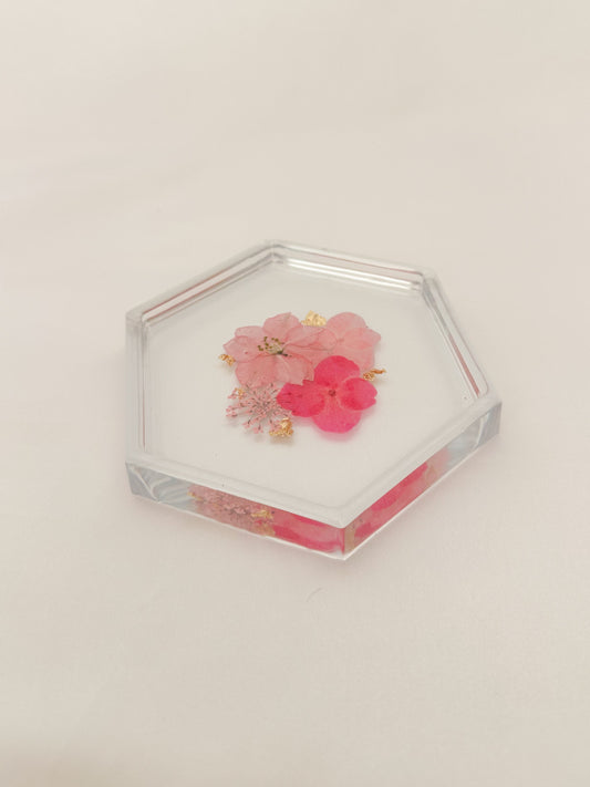 Pink Floral Coaster