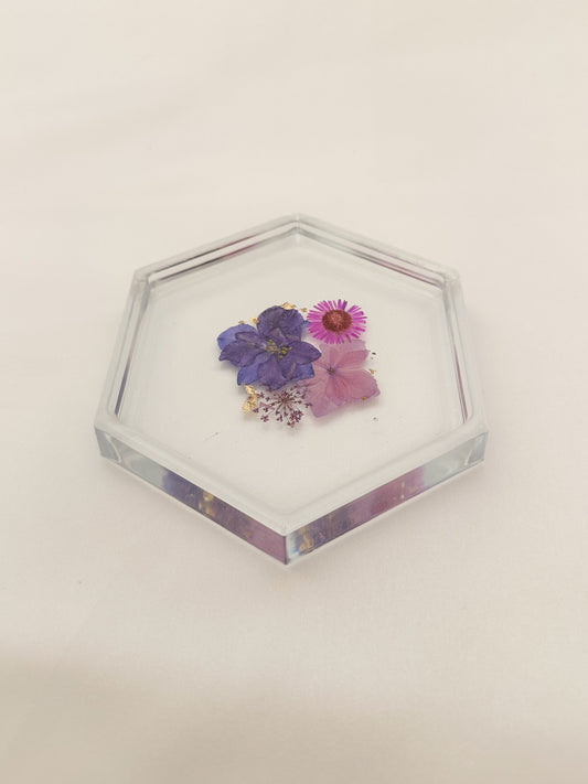 Purple Floral Coaster