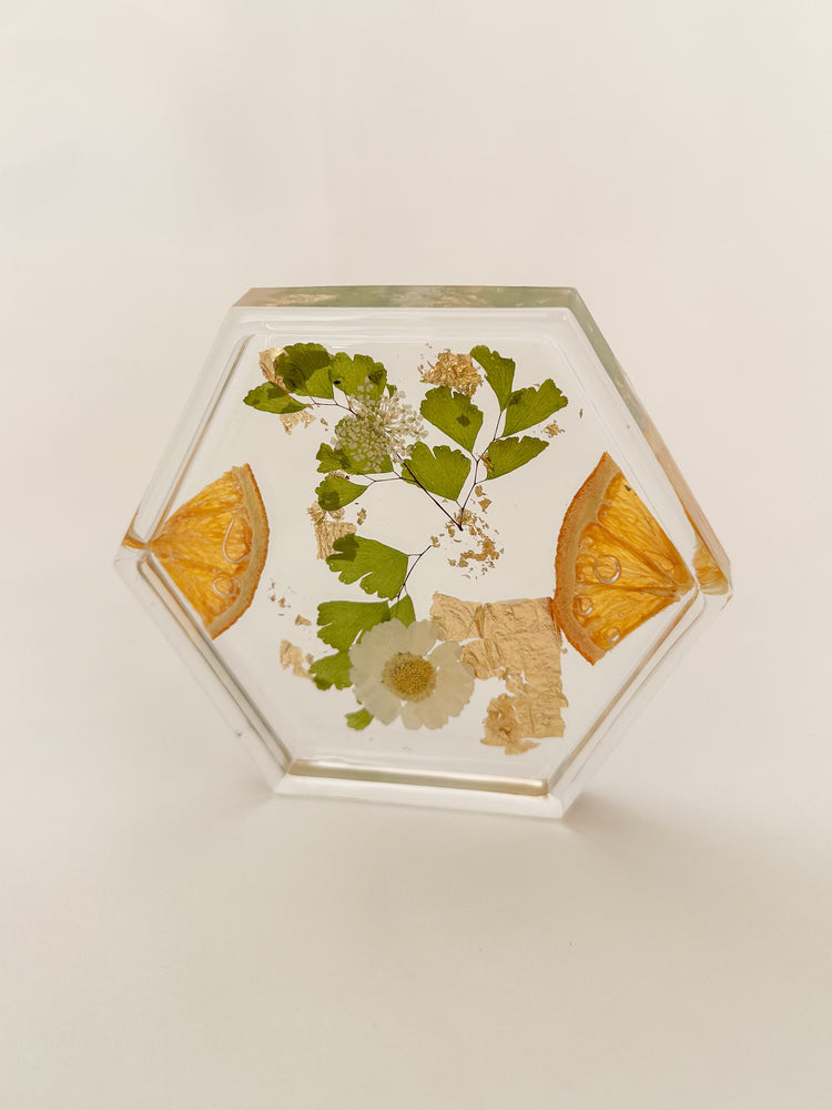 Floral Orange Coaster