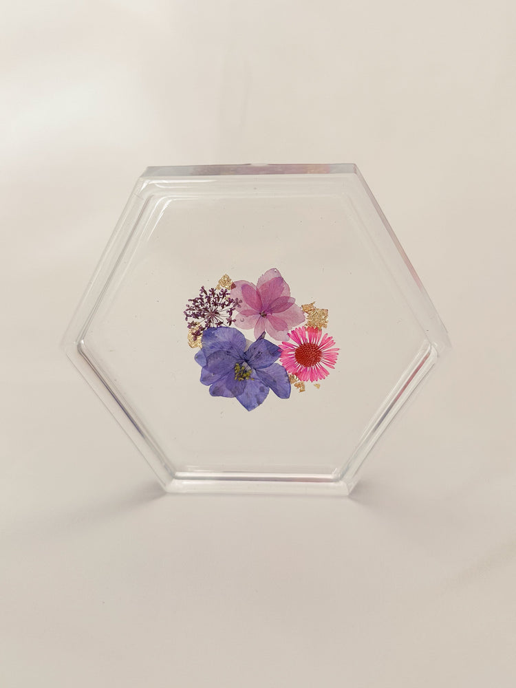 Purple Floral Coaster