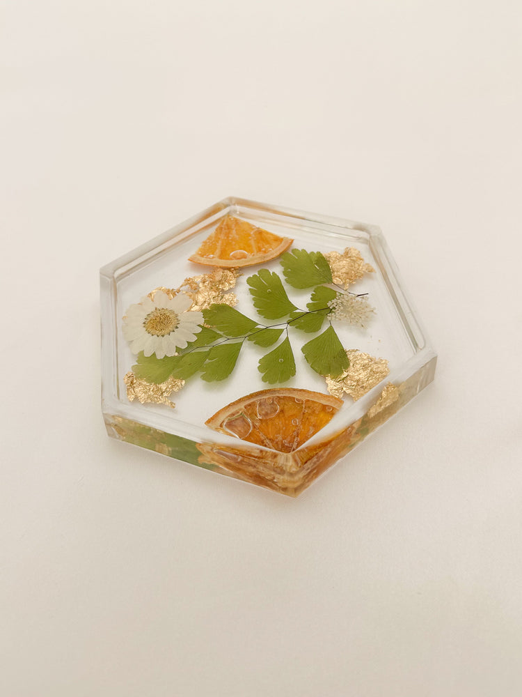 Floral Orange Coaster