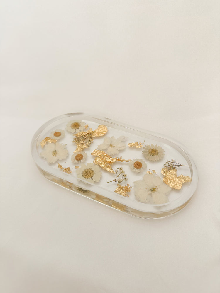 Handmade Pressed Flower Trinket Tray (Imperfect)
