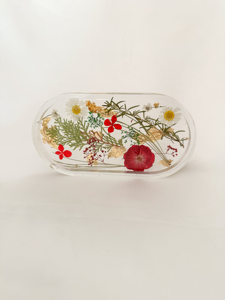Handmade Pressed Flower Trinket Tray
