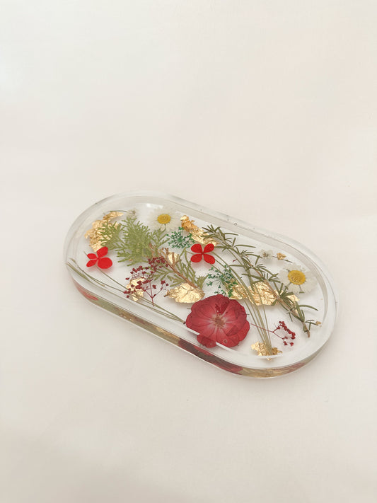 Handmade Pressed Flower Trinket Tray