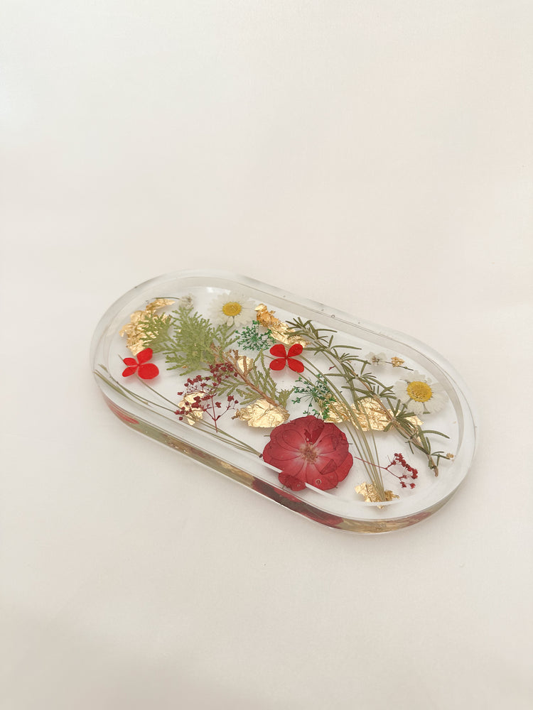 Handmade Pressed Flower Trinket Tray