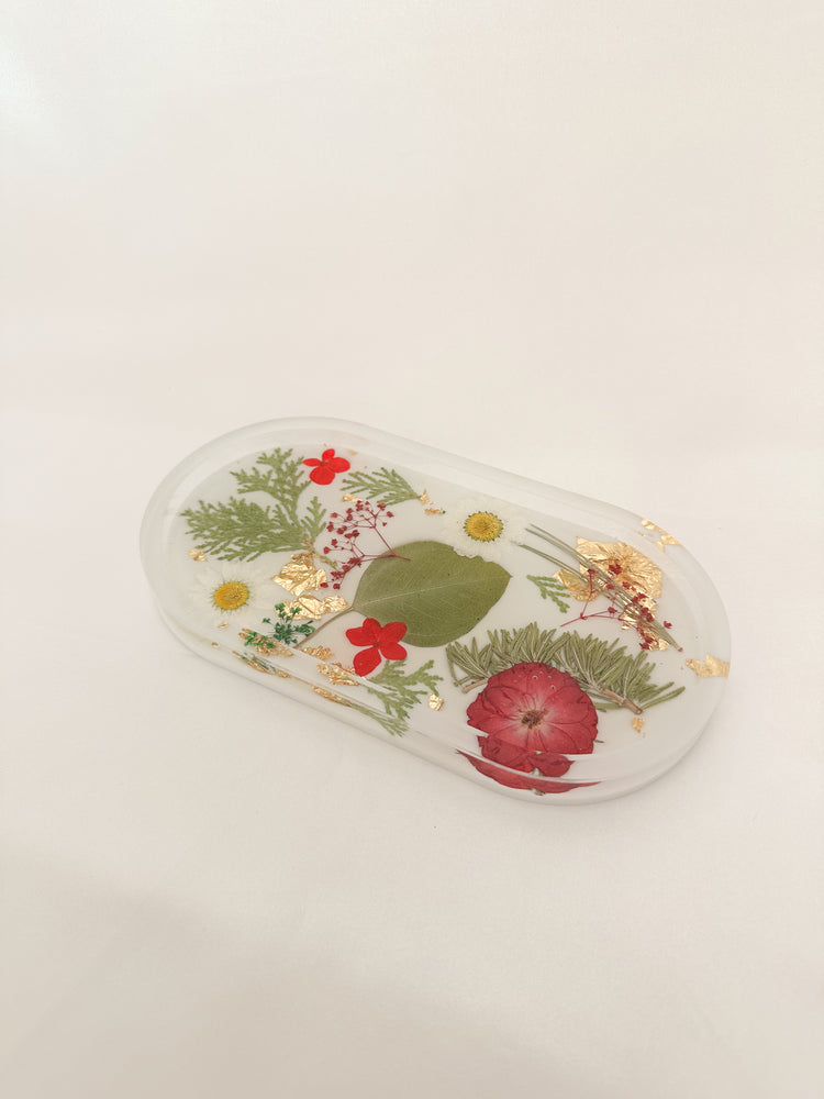 Handmade Pressed Flower Trinket Tray