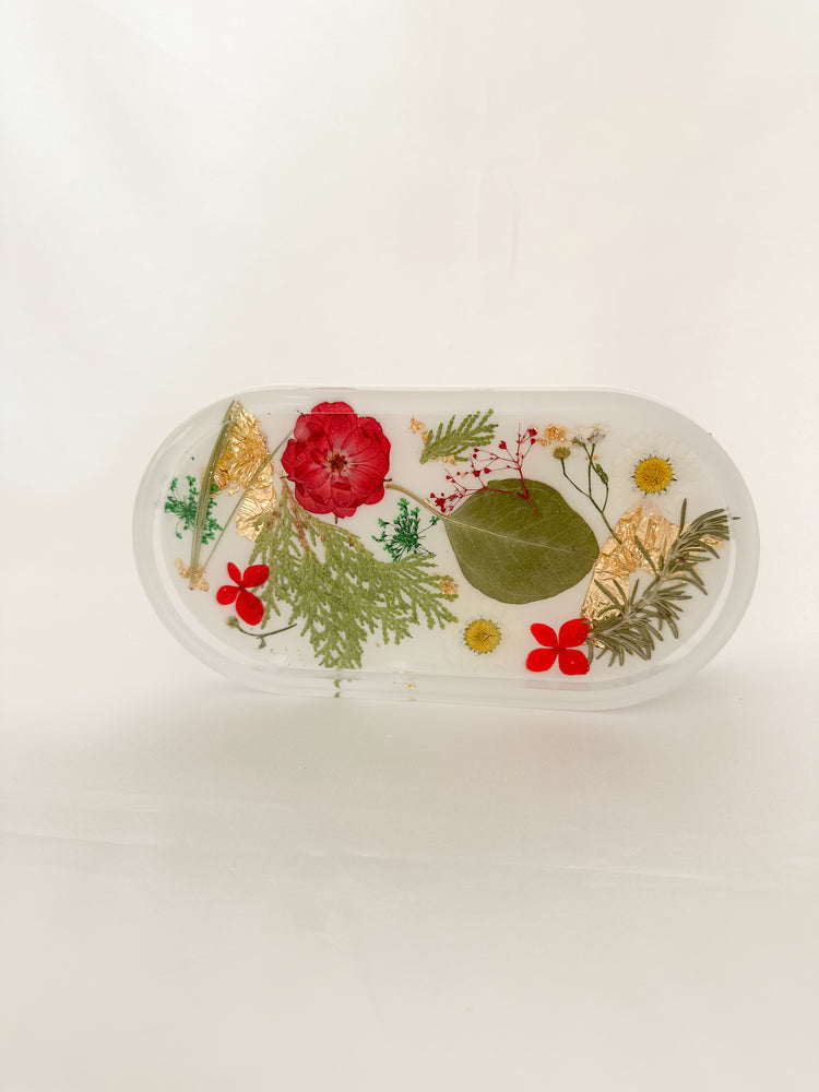 Handmade Pressed Flower Trinket Tray