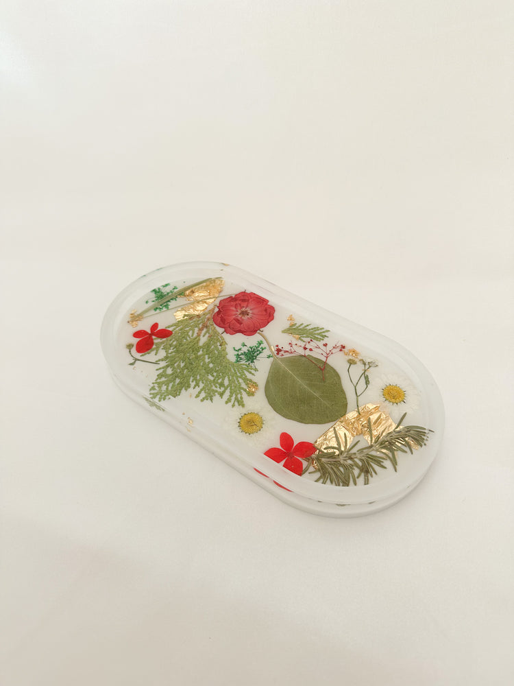 Handmade Pressed Flower Trinket Tray
