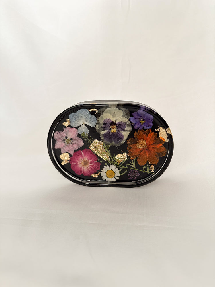 Handmade Pressed Flower Shortie Trinket Tray