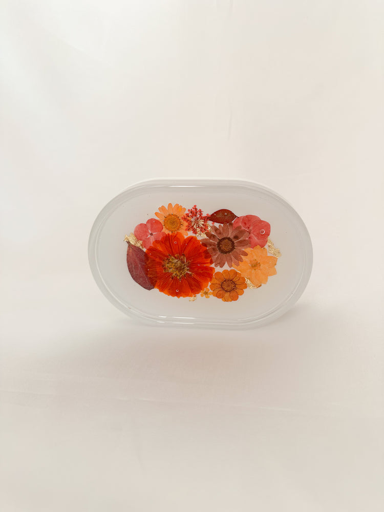 Handmade Pressed Flower Shortie Trinket Tray