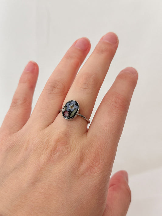 XL Pressed Flower Ring