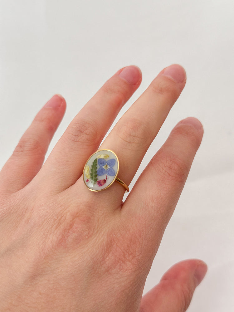 XL Pressed Flower Ring