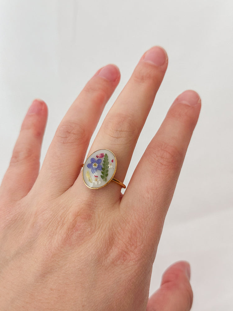 XL Pressed Flower Ring