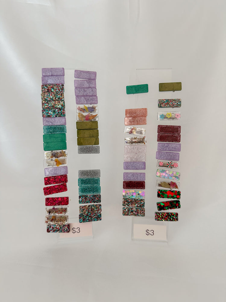 Mystery Mini Resin Hair Clips