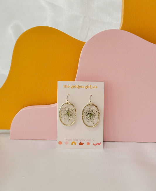 Gold Queen Anne’s Lace Dangles