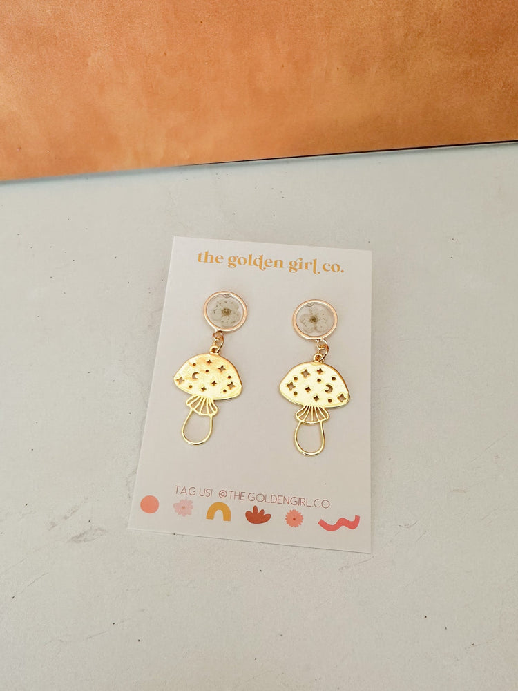 Floral Mushroom Dangles