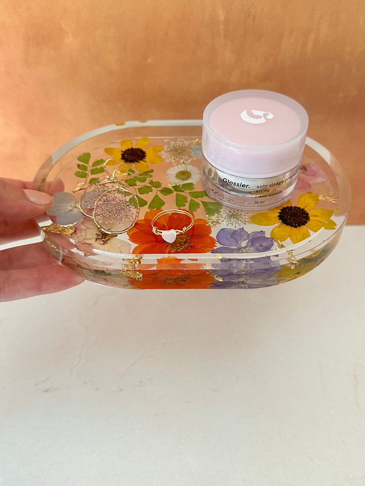 Shortie Handmade Pressed Flower Trinket Tray