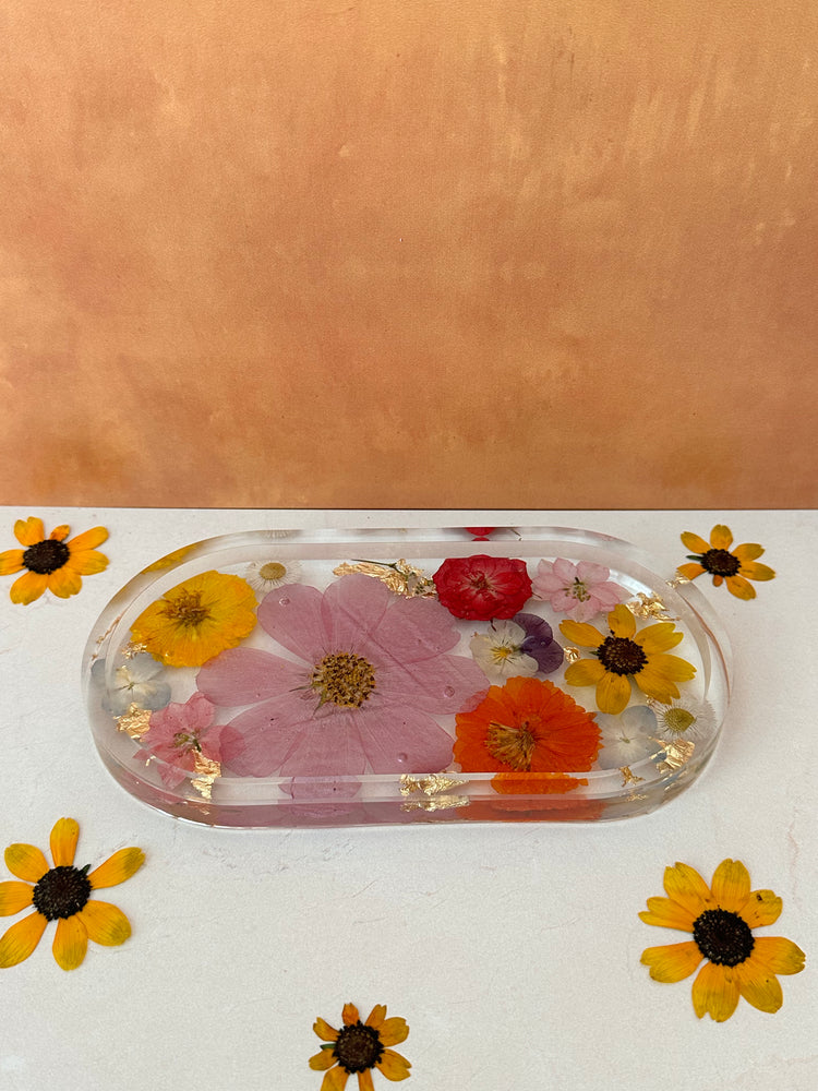 Handmade Pressed Flower Trinket Tray