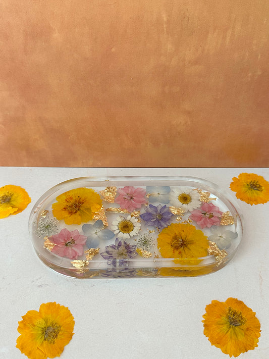 Handmade Pressed Flower Trinket Tray