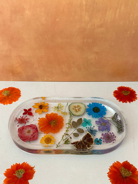 Handmade Pressed Flower Trinket Tray