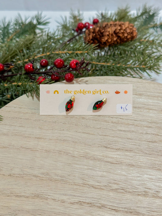 Classic Christmas Bulb Studs (Ready to ship)