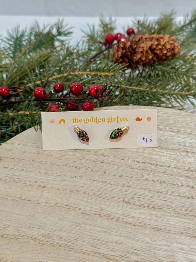 Cutie Christmas Bulb Studs (Ready to ship)