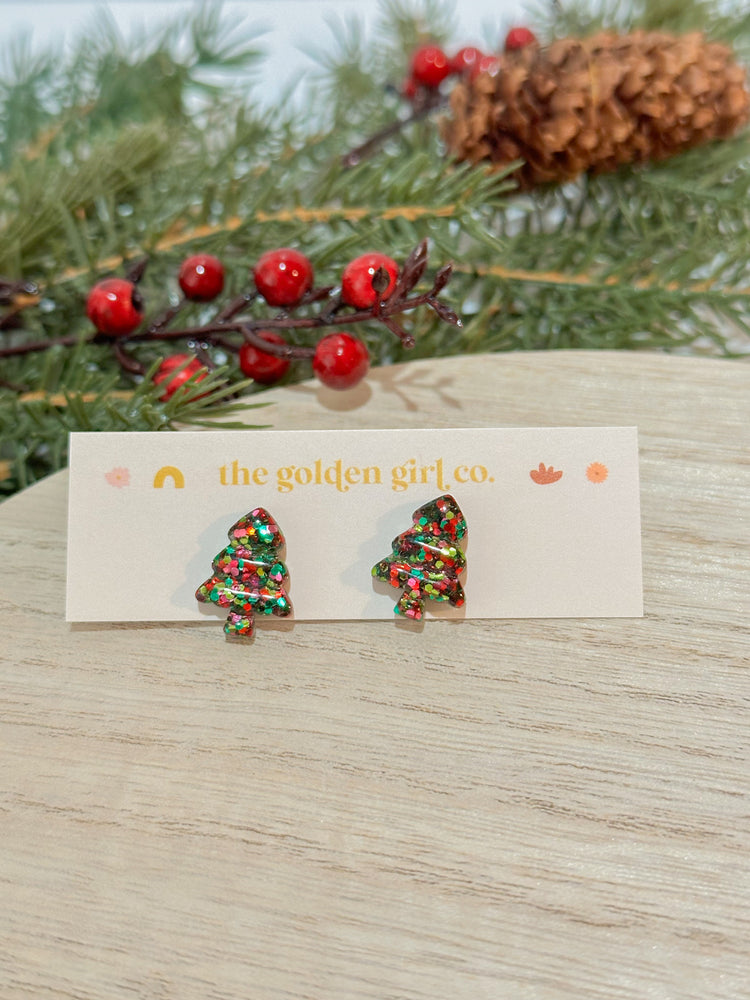 Cutie Christmas Tree Studs (Ready to ship)