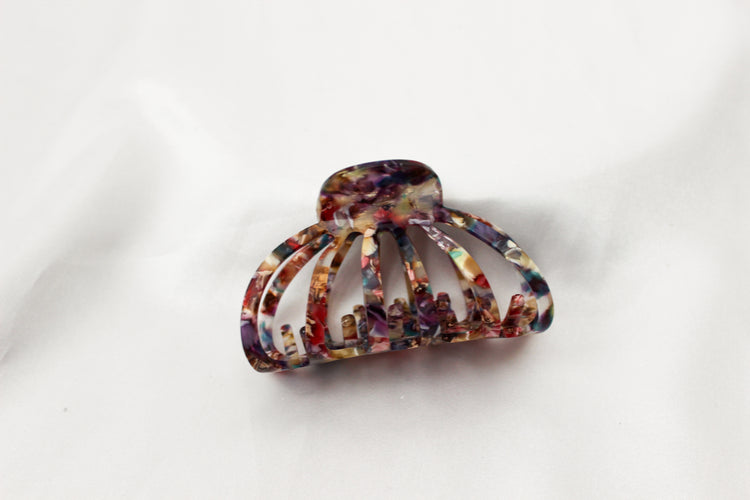 Rainbow Marble Claw Clip