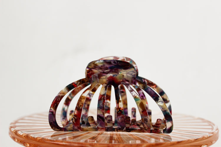 Rainbow Marble Claw Clip