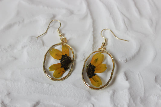 Gold Black Eyed Susan Dangles