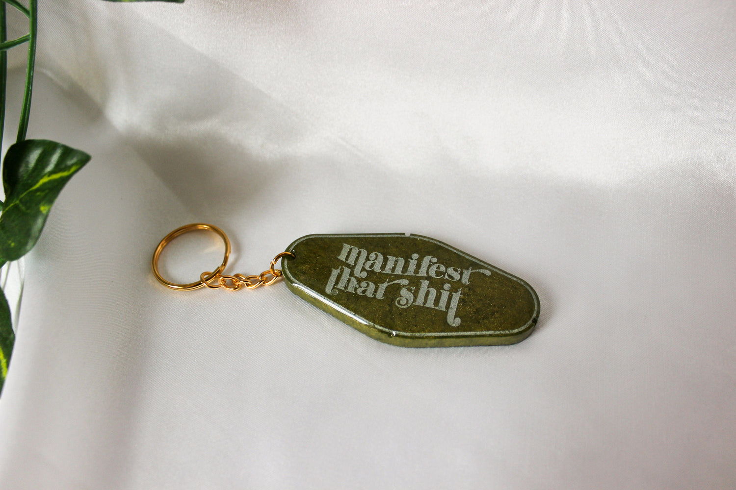 Vintage Style Hotel Keychain | Motel Key Tag | Resin Keychains | Manifest That Sh*t Keychain | Gift for Friend